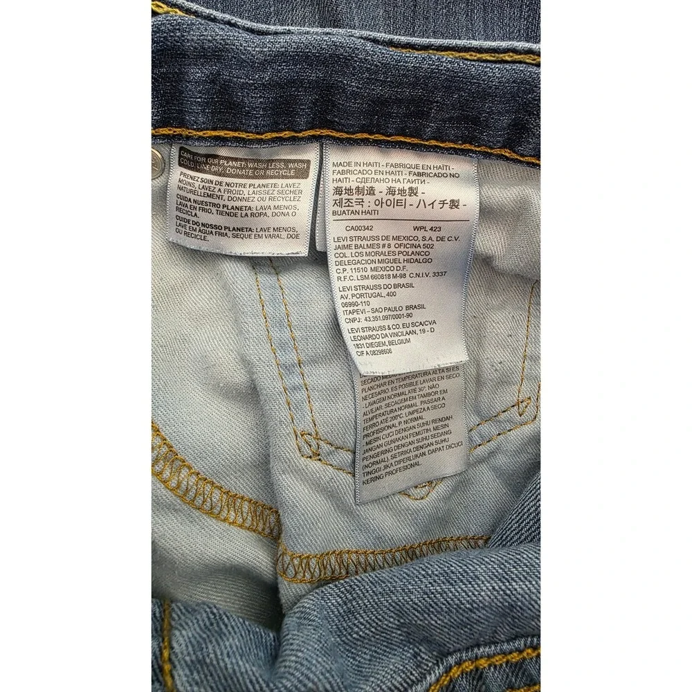 Levis 505 Regular Fit Straight Leg Blue Denim Jeans Mens 34x30 Medium Wash